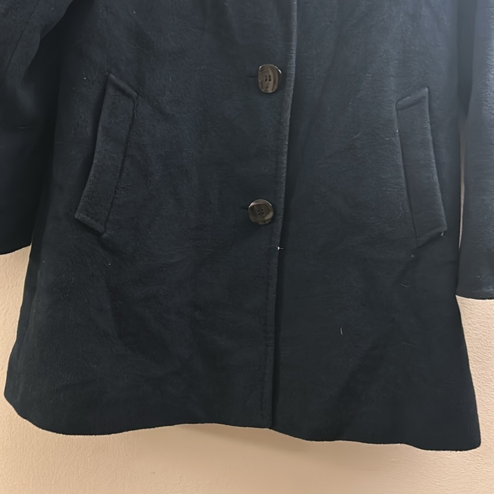 🐑🐇Ellen Tracy Angora & Wool Pea Coat - Picture 5 of 10